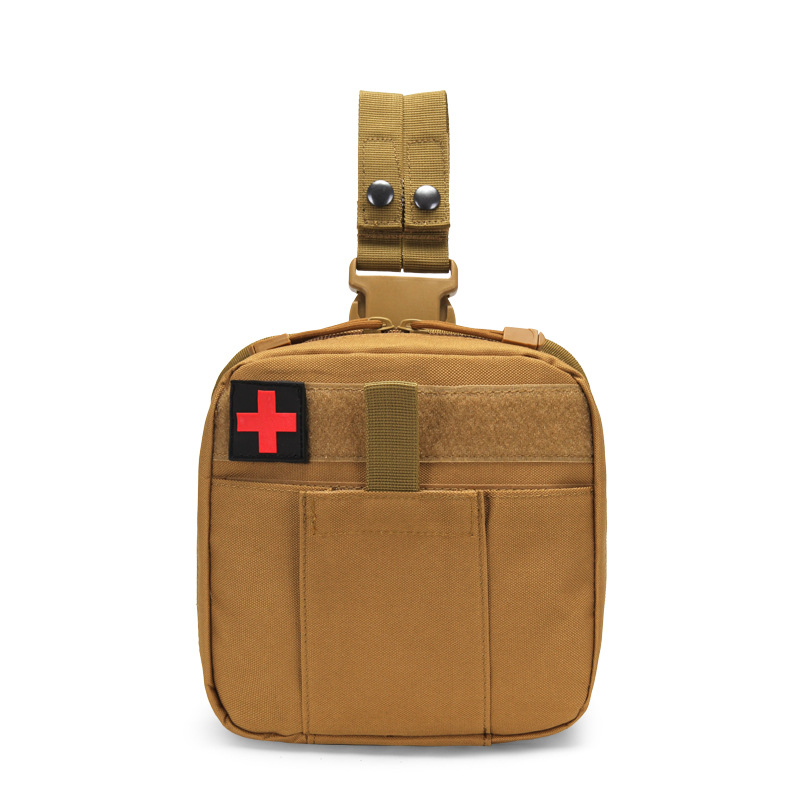Bolsa para pierna caída, Kit médico, botiquín de primeros auxilios, paquete de muslo Molle para el lugar de trabajo, al aire libre, Camping, senderismo, bolsa de herramientas EDC: Verde claro
