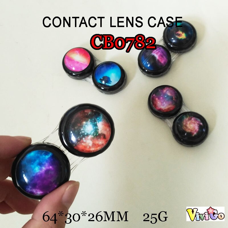 Galaxy Contact Lens Case Cute Milky Way Pocket Box Convenient Travel Box for Lenses Star Container CB0782