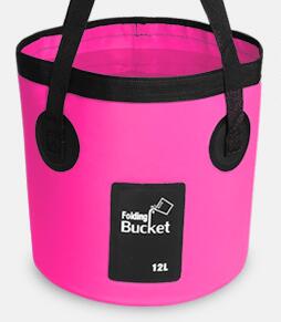 12L 20L Outdoor Draagbare Vouwen Emmer Waterdichte Tas Opvouwbare Water Emmer Vissen Camping Wandelen Reizen Auto Wassen Wastobbe: 12L-rose