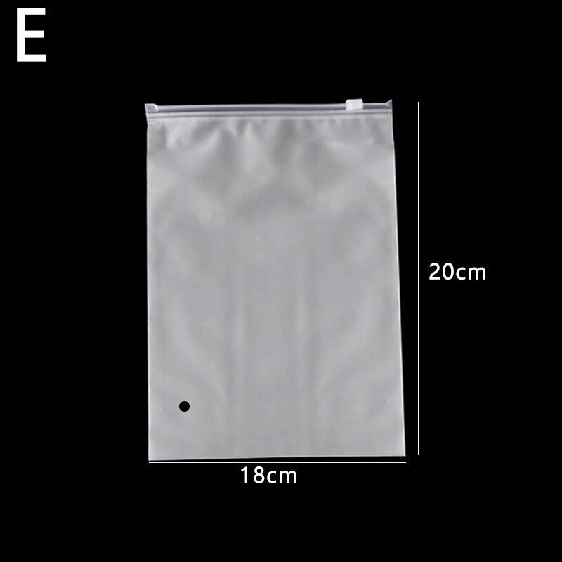 Lynlås taske mat plast pakkepose lynlås lås opbevaringspose taske t-shirts / tøj / sko / make up emballage taske arrangør: E