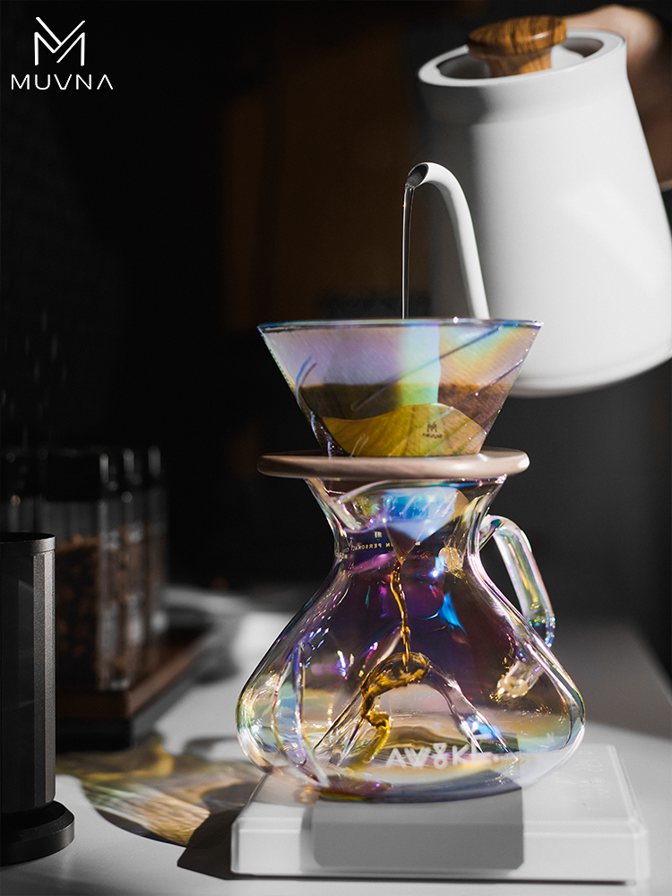 Muqna tornadoglow jarra compartilhamento pote 450ml vidro fermentação café utensílio nível de água display marca fabricante acessórios