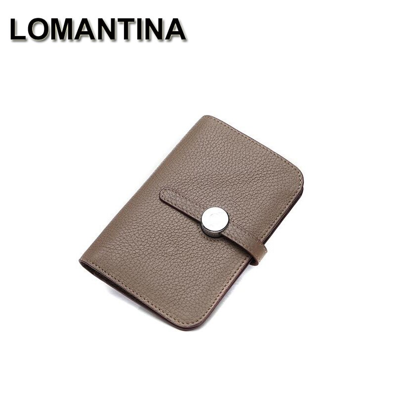 LOMANTINA Luxury Brand Women Wallet 100% Genuine Leather Short Cow Leather Lady Girls Deisgner Womens Wallets And Purses