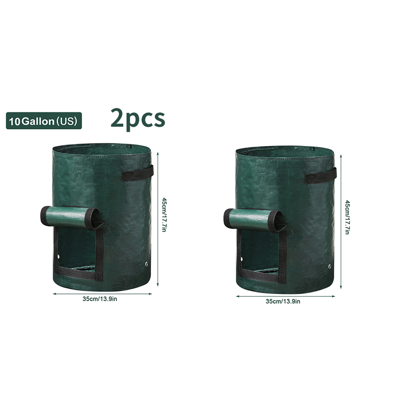 Garden Grow Bags 3/5/7/10 Gallon Plant Growing Bags PE Vegetable Planter Growing Bag DIY Fabric Grow Pot Potato Onion Bag: Burgundy