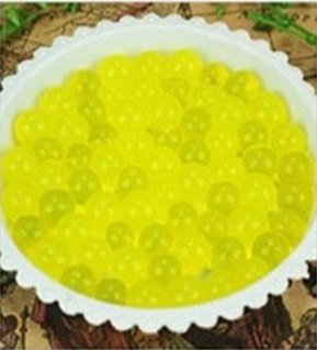 1000 st gelé frukt orbiz pärla form mjuk kristall jord vatten pärlor magisk boll bröllop hem prydnad växt odla dekoration: Gul