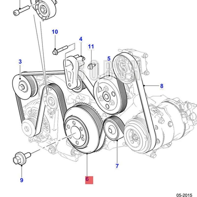 CORTECO Riemenscheibe, Kurbelwelle für AUDI VOLVO VW 80001157 3358960437648