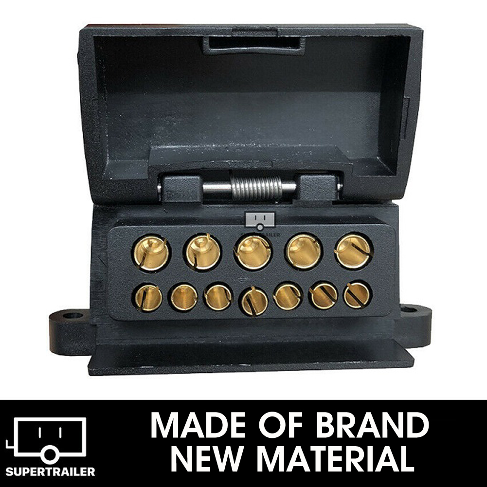 2Pcs 12 Pin Platte Trailer Socket Plug Set Connector Vrouwelijke &amp; Mannelijke Boot Caravan Camper Trailer Connector Adapter Socket plug