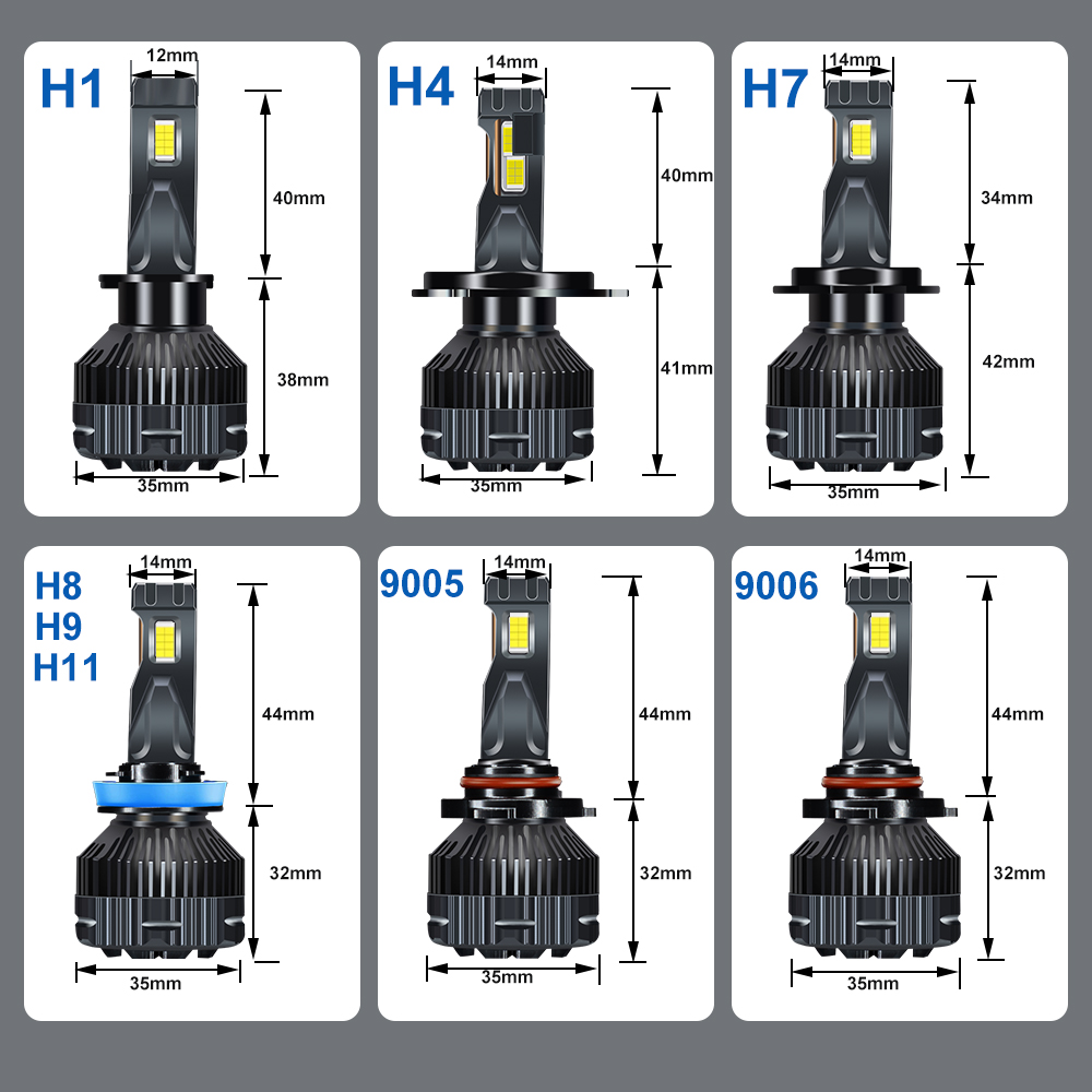 H4 H7 Canbus LED auto LED-koplamp 300W 30000LM H1 H8 H9 H11 9005 HB3 9006 HB4 Auto LED-lamp High Power Mistlicht 6000K 12V