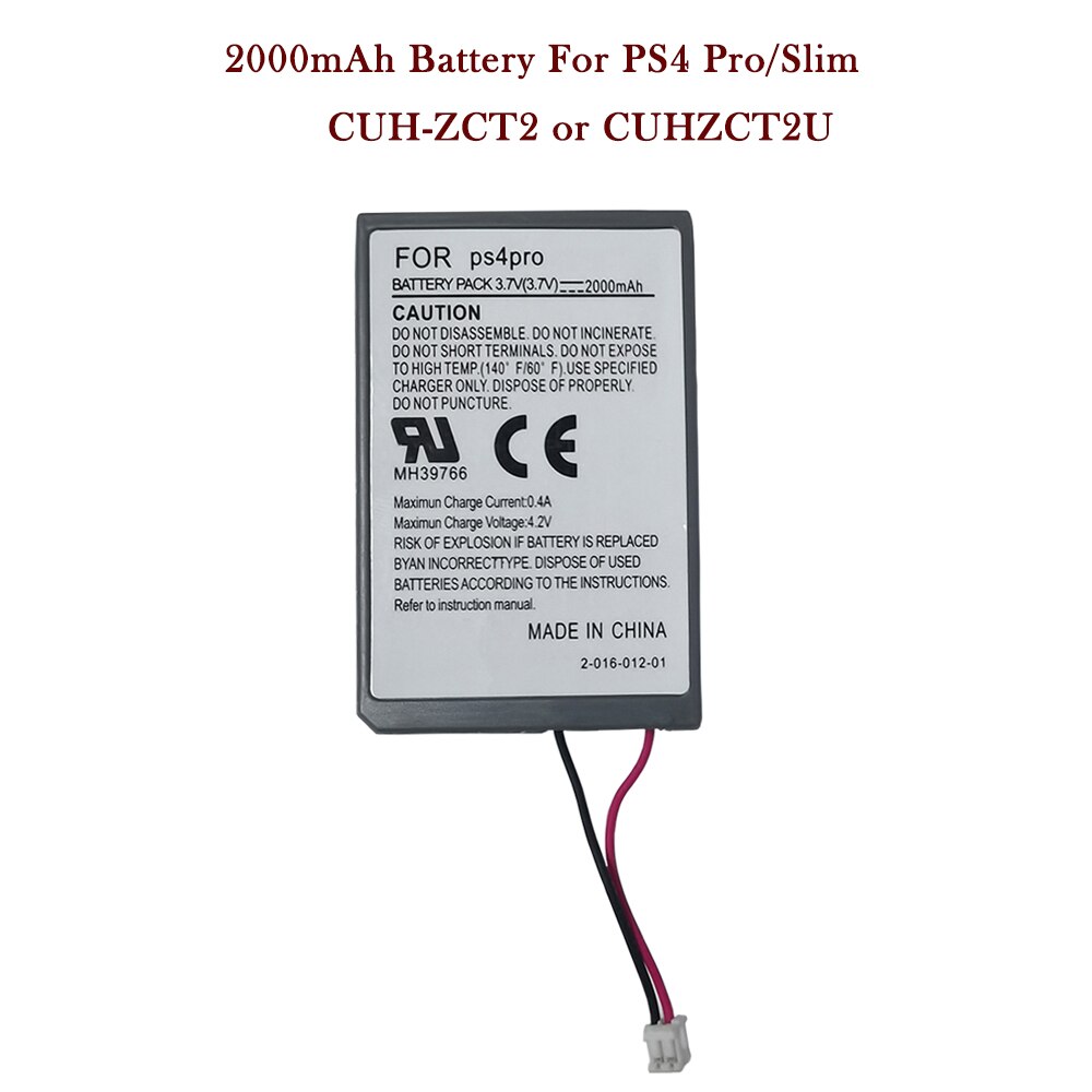 3.7V 2000mAh Battery CUH-ZCT2 or CUH-ZCT2U For Sony PS4 Pro Slim Dual Shock 4 wireless controller Replacement Batteries