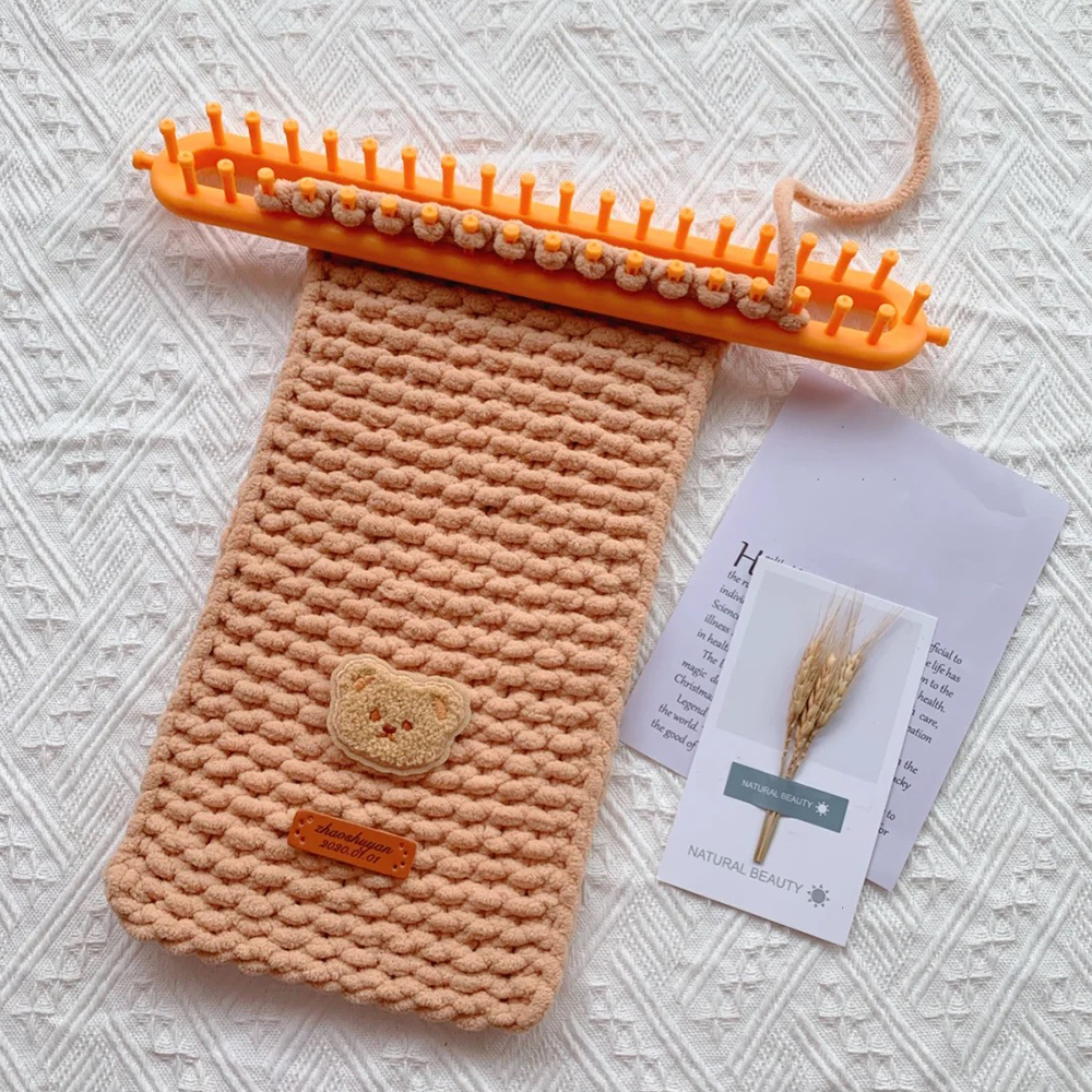 1 Juego de bufanda tejida rectangular DIY, telar de tejer hecho a mano, bufanda, suéter, sombrero, chal, costura, herramienta de tejido artesanal hecho a mano