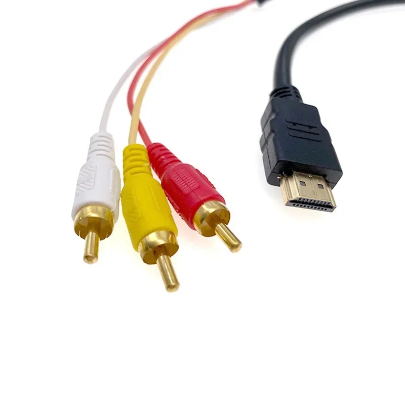 HDMI-kompatibel Zu 3RCA Kabel 1,5 M mit HDMI-kompatibel Stecker Zu AV Audio Video Draht für TV Nur für Player Zu TV