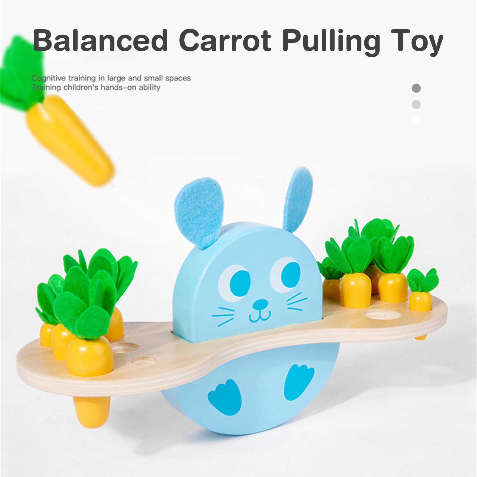 Banc de travail en bois pour enfants, ensemble d&#39;outils multicolores, Mini jouet de Simulation, maison de jeu d&#39;intelligence Interactive Parent-enfant: Balance Carrot Game