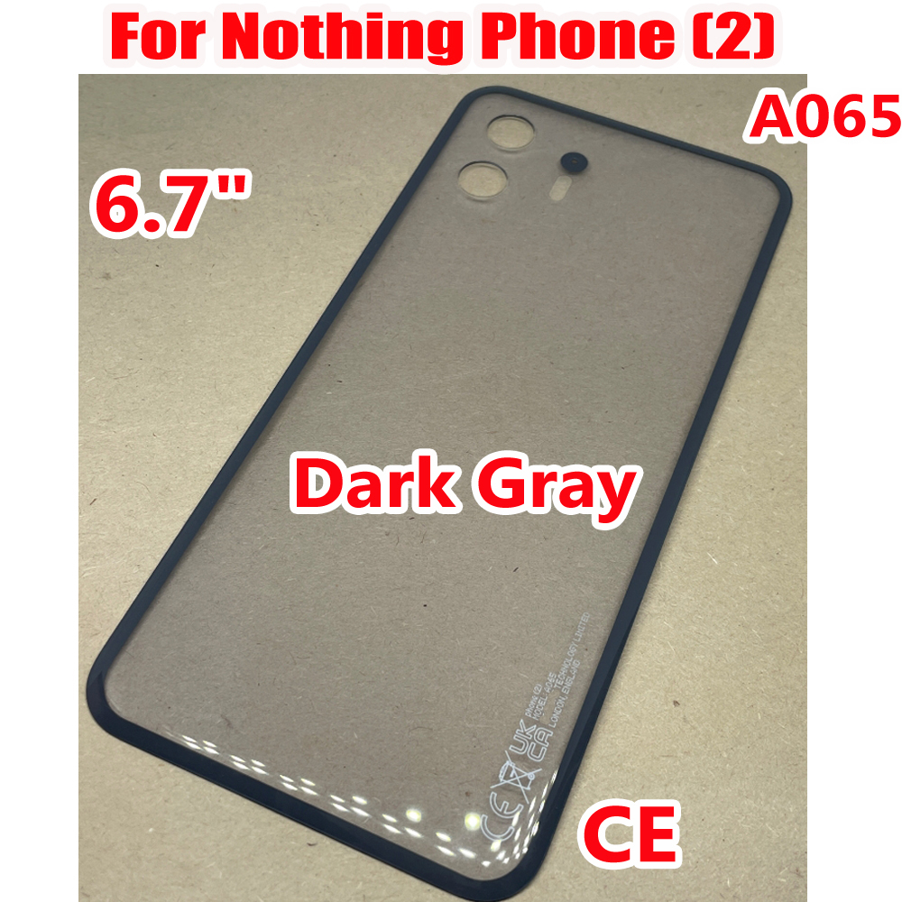 Original 6.7'' For Nothing Phone (2) Back Battery Cover Phone 2 A065 Housing Rear Case For Phone2 Glass Lid phone two Replace