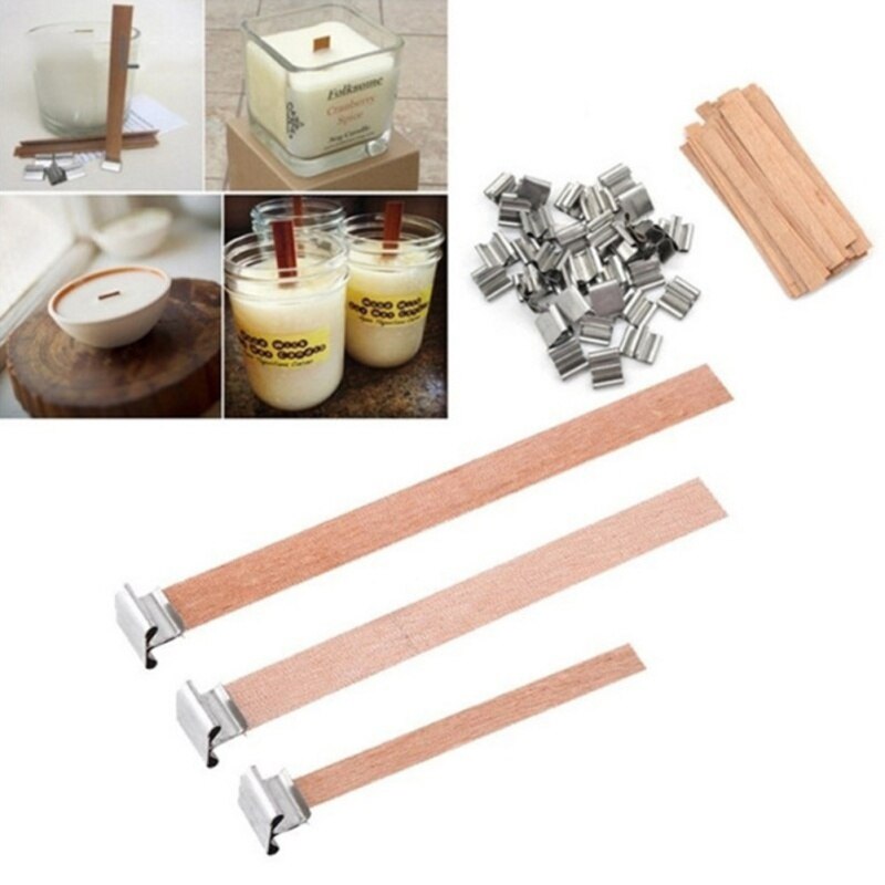 Kaars Wieken Voor Kaars Maken Lage Rook Houten Kaars Kern Duurzaam DIY Handgemaakte Kaars Maken Materialen Accessoires
