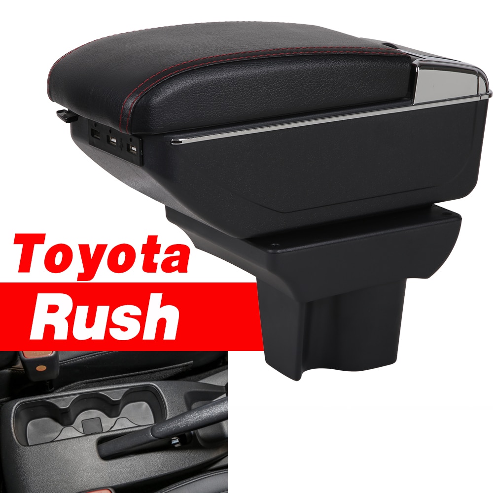 for Toyota Rush armrest box universal car center console caja modification accessories double raised with USB