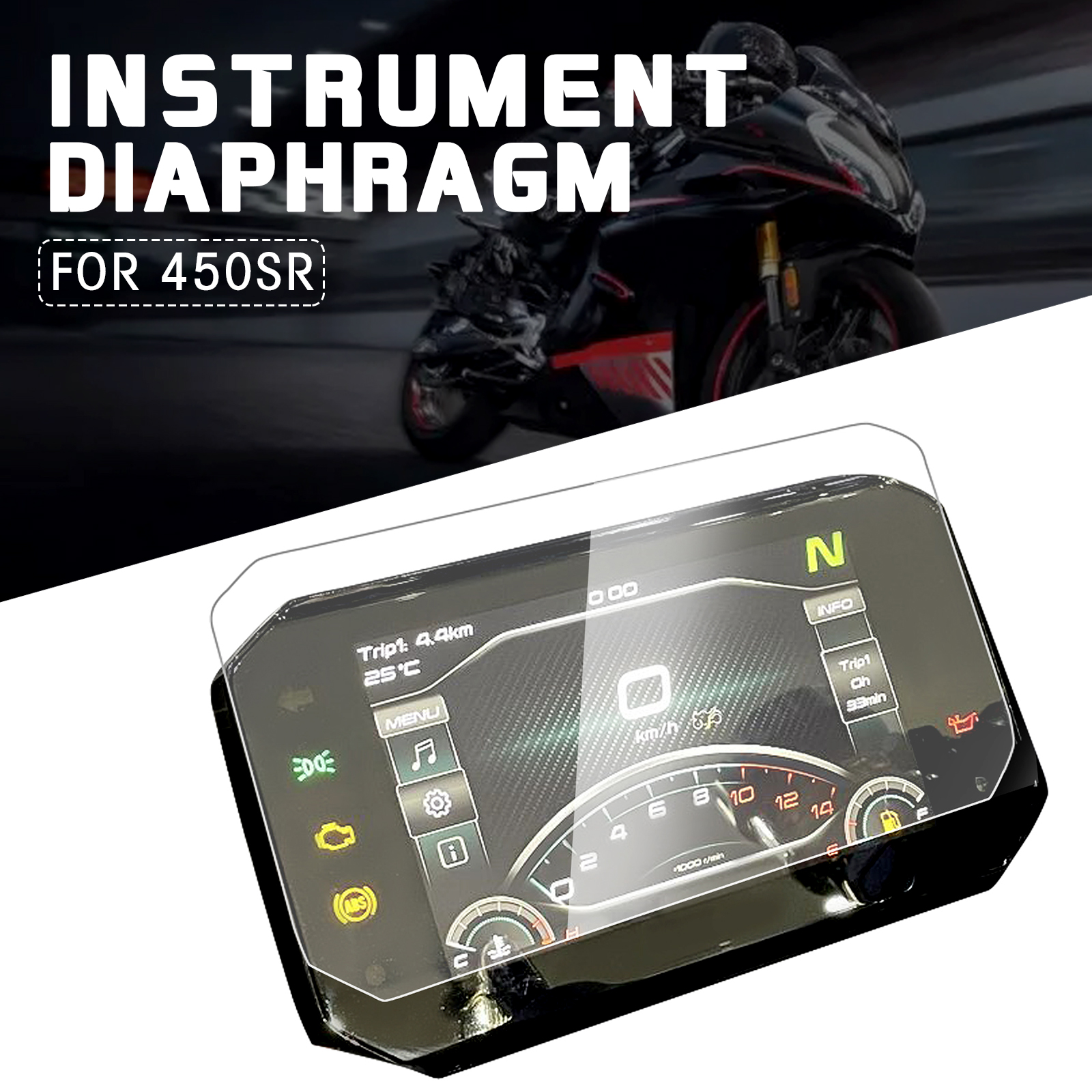 Per CFMOTO 450SR 675 Moto Tachimetro Scratch Cluster Strumento di Protezione Dello Schermo Pellicola Cruscotto Protezione Dello Schermo 450 SR