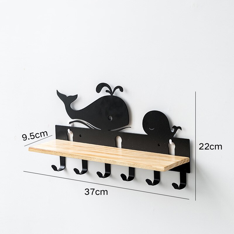 Wall Mount Hook Rail Kapstok Met 8 Rvs Haken Muur Haken Voor Thuis Kast Organisatie Voor Hoed Handdoek portemonnee Gewaden: S-A