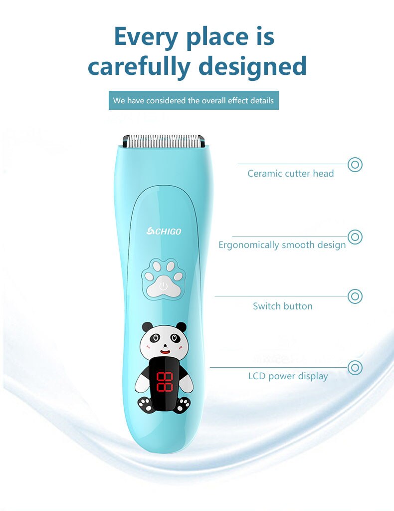 Baby Newborn Electric Infant Hair Clipper Hair Trimmers Haircutter Machine Razor Rechargeable Household Styling Tool