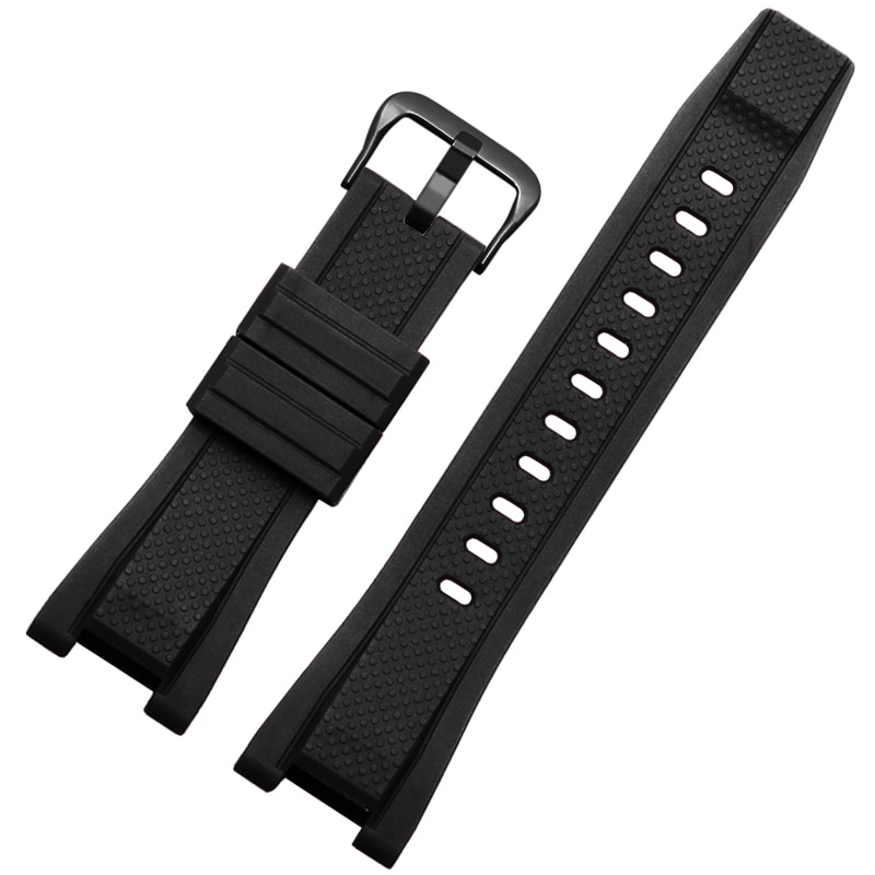 Gummi klokkerem for c-asio g-shock gst -210/w300/400g/b100 vanntett silikon stropper tilbehør 26*14mm