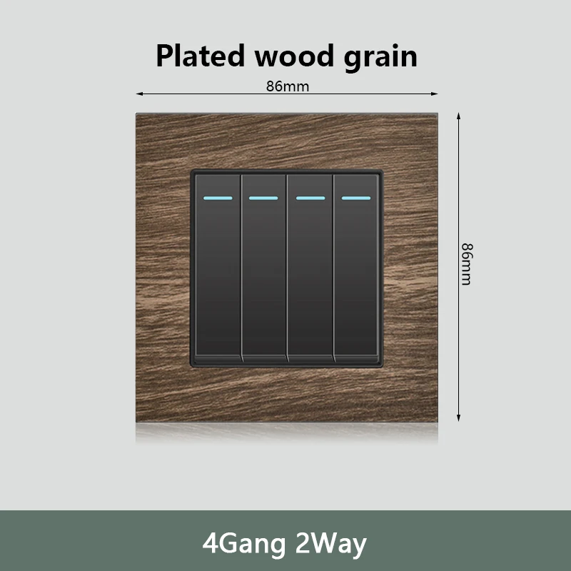 Interrupteur d'éclairage mural rétro grain de bois, prise de courant murale rapide de Type C 18W 220V, prise électrique européenne EU FR avec chargeur USB