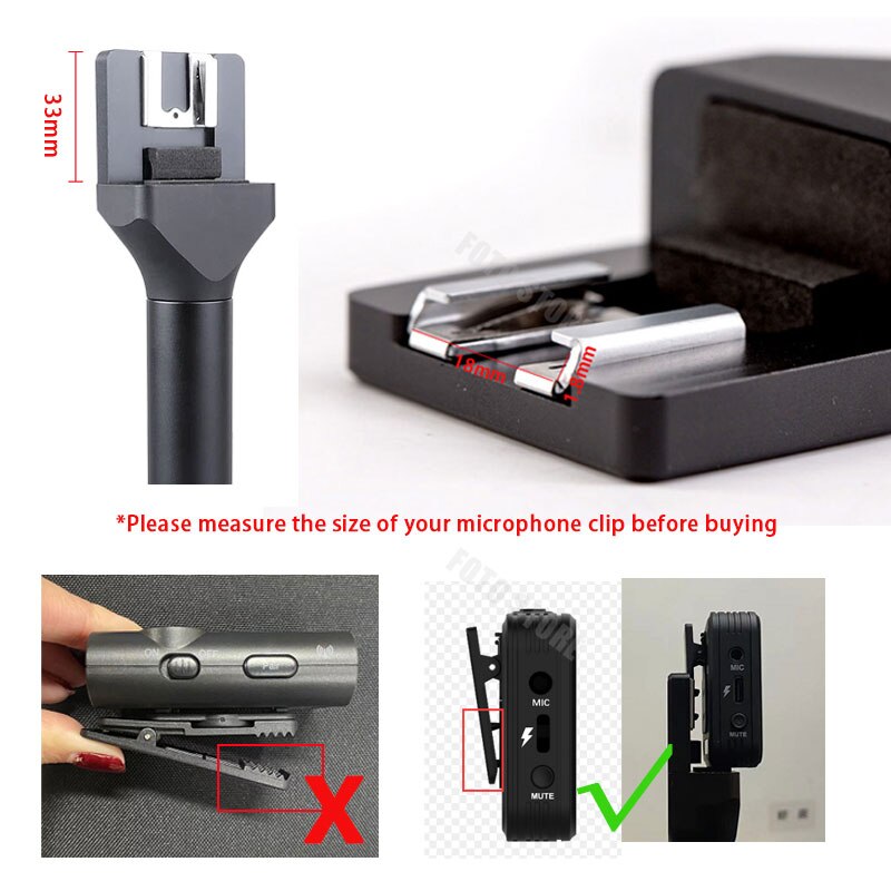 Wireless Microphone holder interview Handheld transmitter cold shoe Handle Grip with Windscreen for Relacart Synco Rode Mic