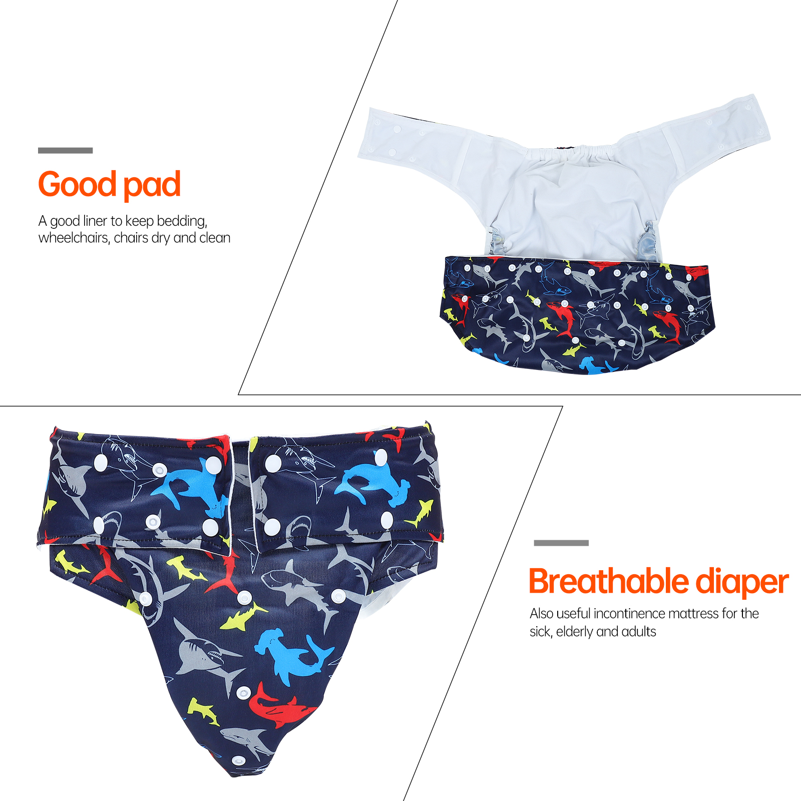 1Pc Dicht Erwachsene Windel Windel Mehrweg Alte Menschen Windel Tuch Windel