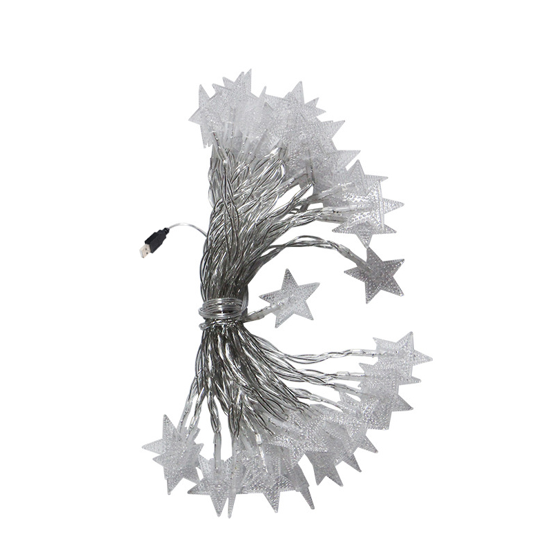 Gwiazda doprowadziło łańcuch świetlny kreatywne światła USB migające światła dekoracja pokoju okno weselne lampki świąteczne lampa modelująca wakacje