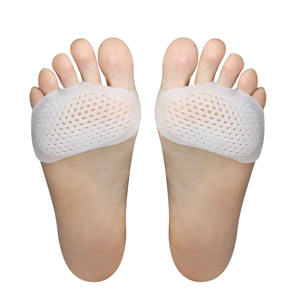 Pexmen 2 Stuks Metatarsal Pads Bal Van Voetkussens Gel Voorvoet Pad Voor Metatarsalgia Pijnverlichting Mortons Neuroom En Blaren: Light Grey