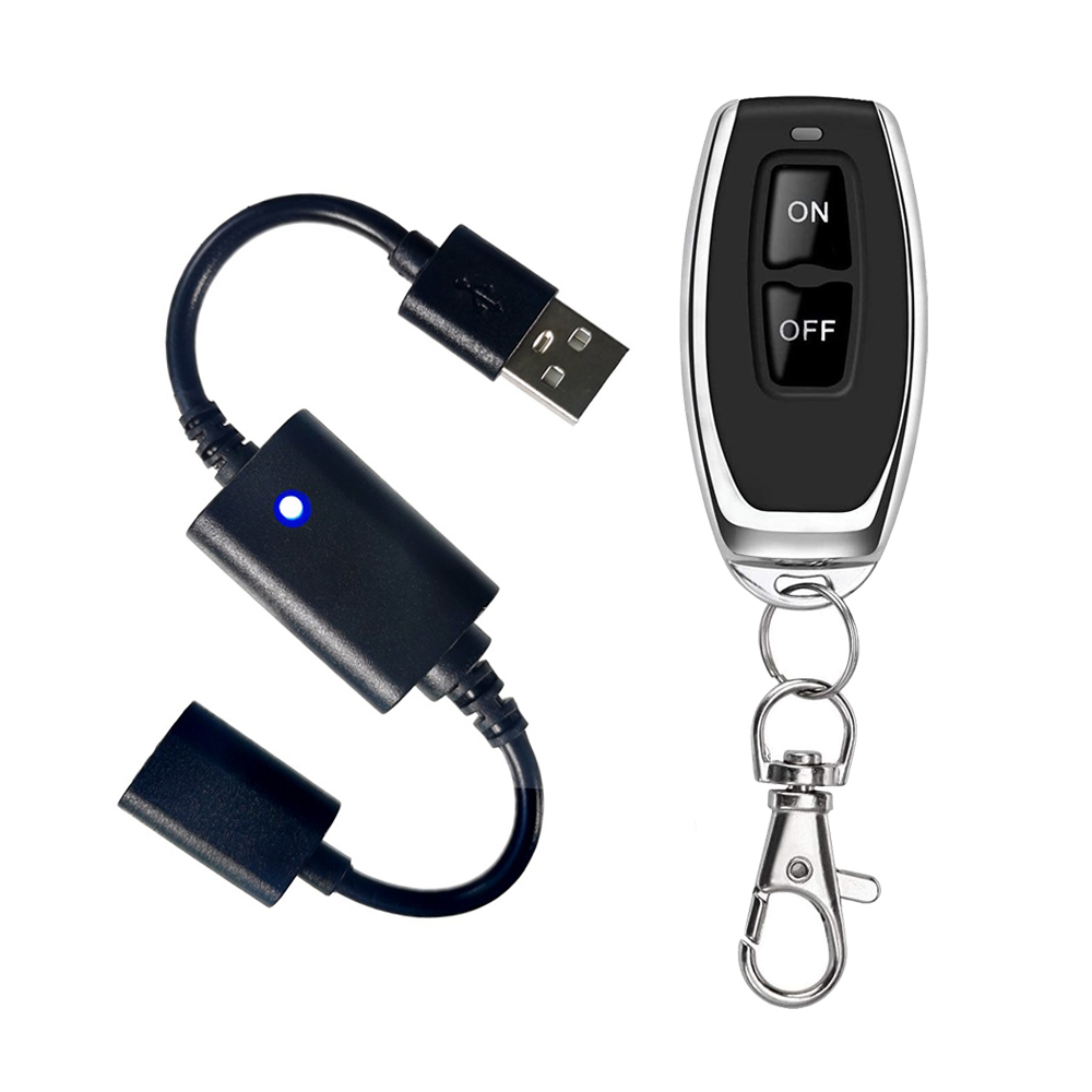 DC 5V USB Bezprzewodowy przełącznik zdalnego sterowania RF Sterownik Włączanie Wyłączanie zasilania Do taśmy świetlnej LED Lampka do czytania Wentylator świetlny: WHITE