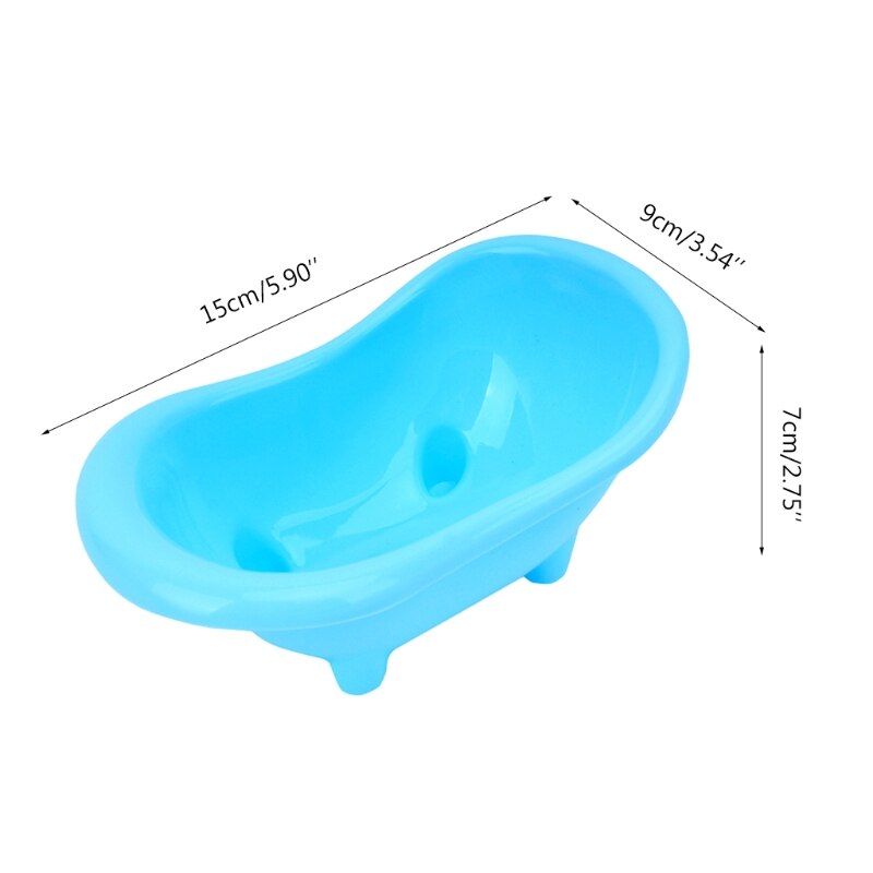 Hamster Sand Bathroom Durable Plastic Sand Bath Container Sandbox Bathing Sand Bowl Cute Bathtub Shape for Gerbil