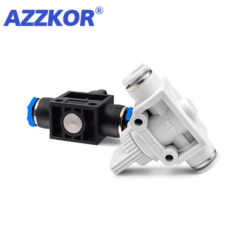 HVFF Regulating Valve Trachea Throttle Pneumatic Connector Switch Valve Hand Valve Air Valve Pneumatic Push Into Fittings 6-12mm
