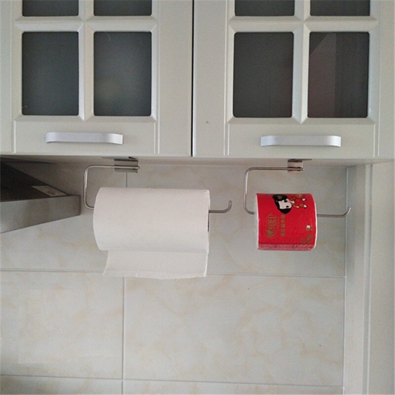 Vævsholder papirholder dørhængende rulleholder papirholder til hulstanset serviet rustfrit stålbøjle restaurant kitche