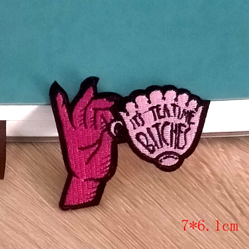 Parches bordados de calavera Punk para planchar en ropa, Parche de gusano de arena para coser en la prenda decoración para ropa: PE5174CT