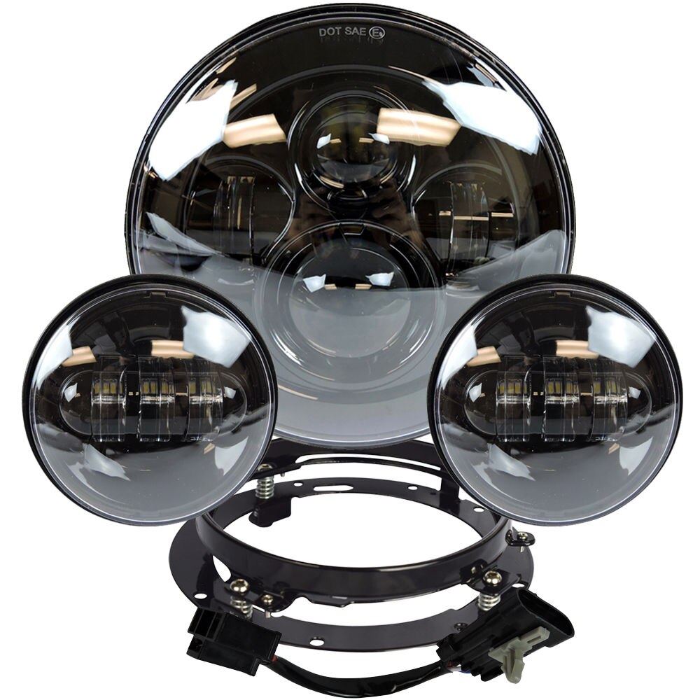 Ajovalo 7 tuuman moottoripyörän osiin 7 "led -moottorivalot 4.5 " 4 1/2 tuuman lähivalot perinteiseen softail -klassikkoon
