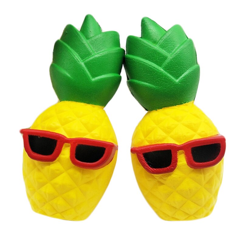 Kawaii Sunglasses Pineapple Squishy Simulation Bread Slow Rising Squeeze Toy Stress Relief for Kid fun