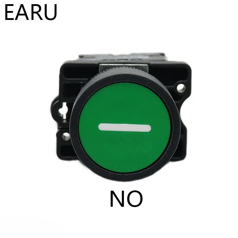 22Mm Start Stop Knop Met De Pijl Symbool XB2 Platte Touch Schakelaar Knop Momentary Button Switch Plastic Rood/groene Push Knoppen: GRIJS