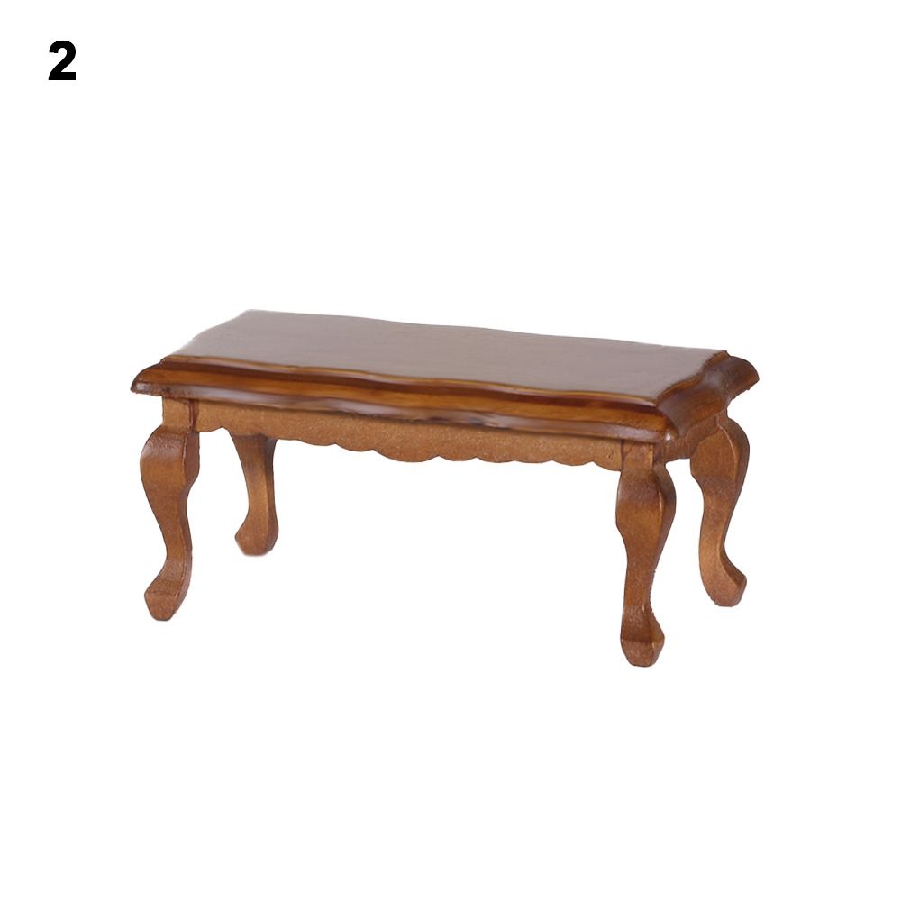1/12 Puppenhaus Mini Holz Couch tisch Wohnzimmer Miniatur Simulation Tisch Möbel Spielzeug Puppenhaus Dekoration Zubehör: Licht Grün
