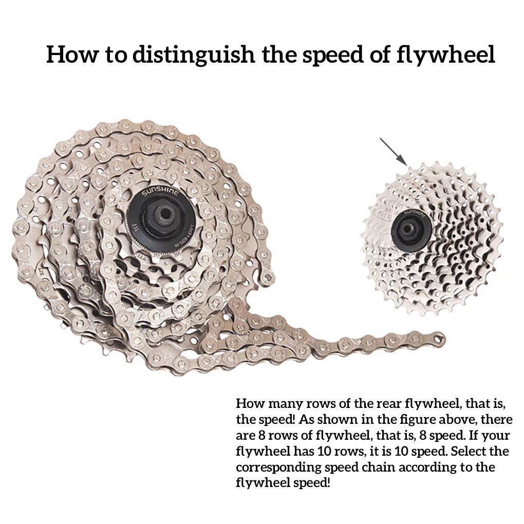 Mountain Bike Chain 6 7 8 9 10 11 12 Speed MTB Bike Electroplated Silver Bicycle Chain 116 links Road Bike Chains