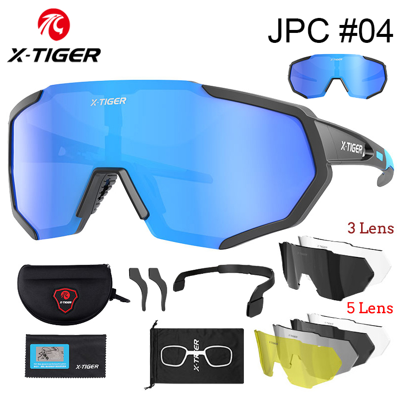 X-TIGER soczewki polaryzacyjne okulary rowerowe szosowe okulary rowerowe okulary rowerowe MTB Mountain rowerowe gogle kolarskie: WHITE / Black
