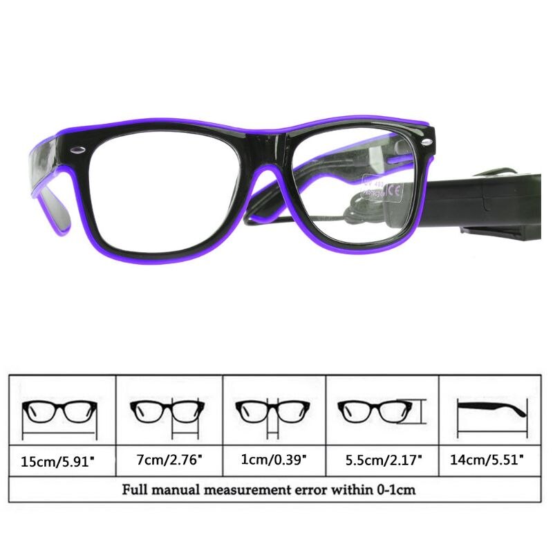 EL Wire Goggles Glow Cool Glasses LED Luminous Sunglasses Party Glasses For Kids Party Club Stage Disco
