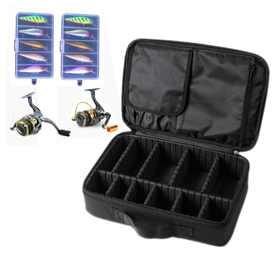 NEWBOLER duża torba na sprzęt wędkarski kołowrotek wodoodporna torba na przynęty 34*23*8cm Oksford wielofunkcyjny bolsa de la pesca
