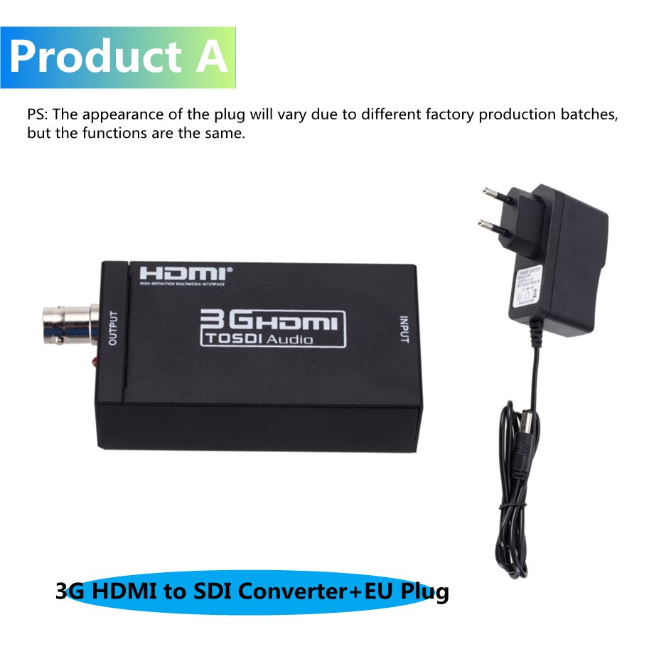 PzzPss 3G hdmi-kompatybilny konwerter SDI SDI Adapter Audio HD-SDI/3G-SDI Adapter BNC 1080P konwerter DAC do monitora HDTV: Czerwony