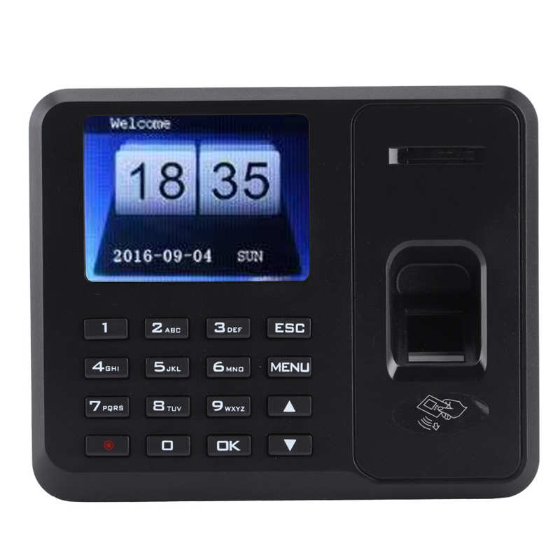 Vingerafdruk Time Recorder Usb Standalone Tijdregistratie 2.4in Tft Lcd-scherm Wachtwoord Vingerafdruk Id-kaart Erkenning