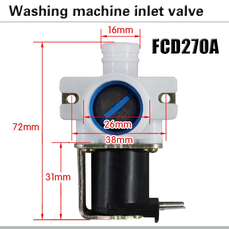 Automatic Washing Machine Inlet Valve Universal Inlet Solenoid Valve Fcd 270a Laundry Appliance 