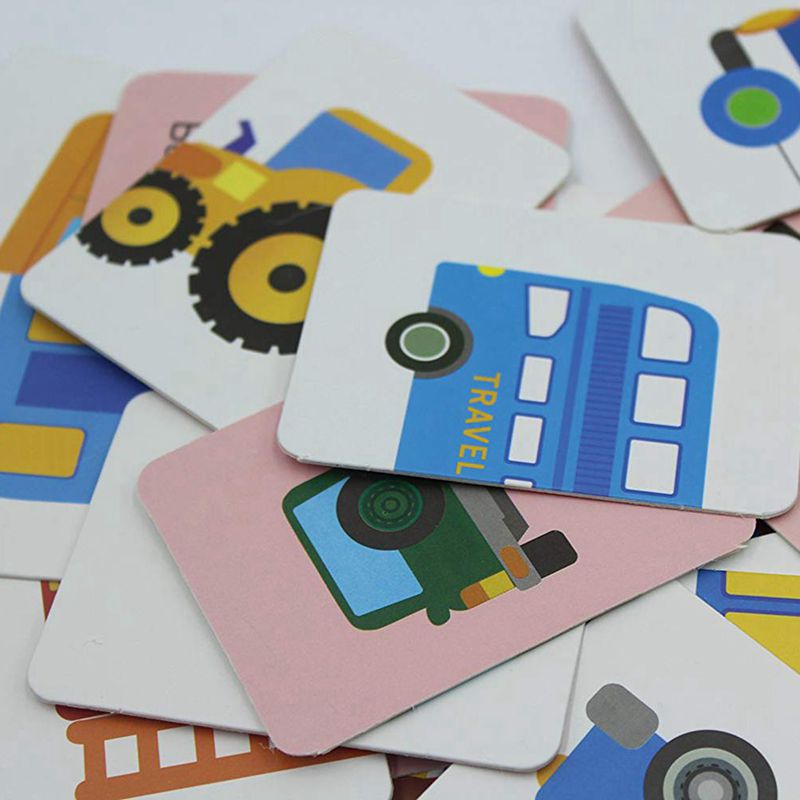 Anti-tear Flash Cards Learning Alphabet Puzzle Cards, Matching Puzzle Cognitive Early Educational Learning Toys with Mental Stor