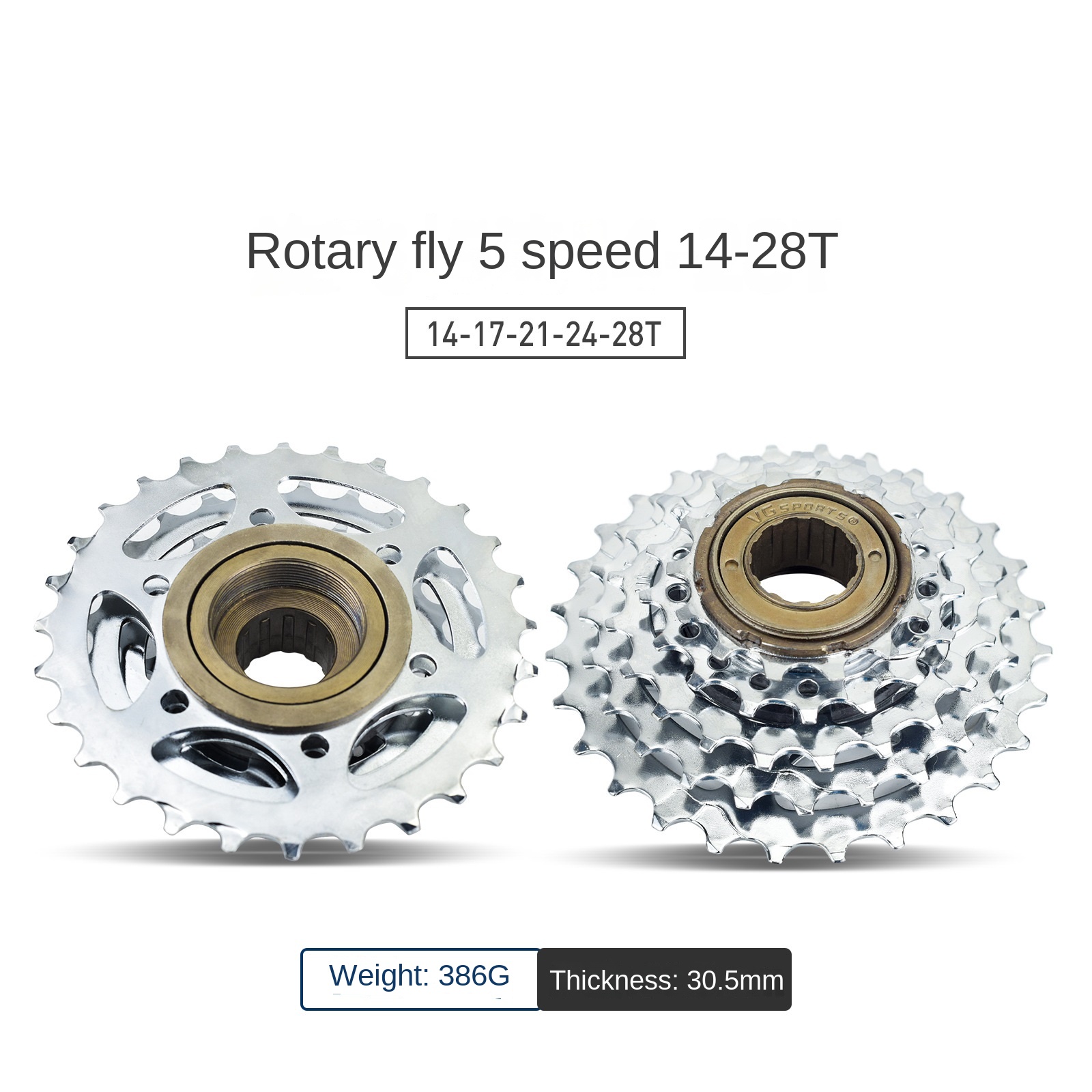 1pc Bicycle Rotary Flywheel 5/6/7/8/9/10/11 Speed Bike Rotary Freewheel 14-36T Fly Wheel forShimano Cycling or 1pc Sleeve Tools: Yellow
