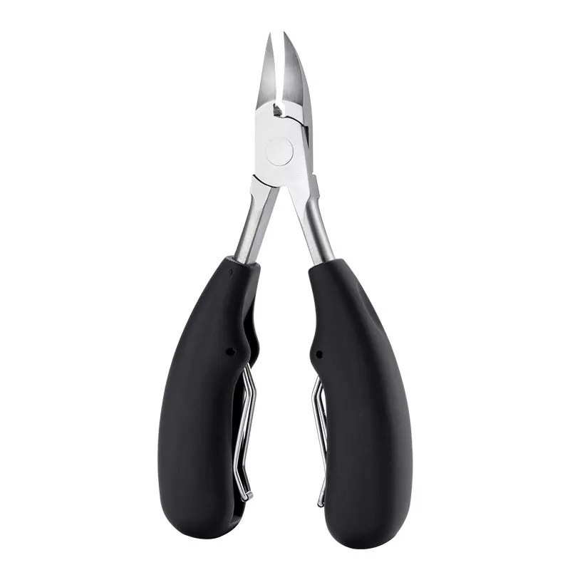 1pc curvo y afilado paroniquia del removedor de uñas tijeras de manicura los dedos de los pies muerto Alicates para la piel recorte de uñas pinza clíper: Black