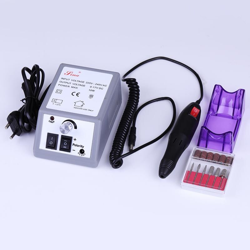 Koskoe Salon Elektrische Nail Boor Machine Apparatuur Set 30000Rpm Nagels Bestand Slijpen Pedicure Nail Art Gereedschap Acryl Gel: 20000rmp 12W Gray / EU