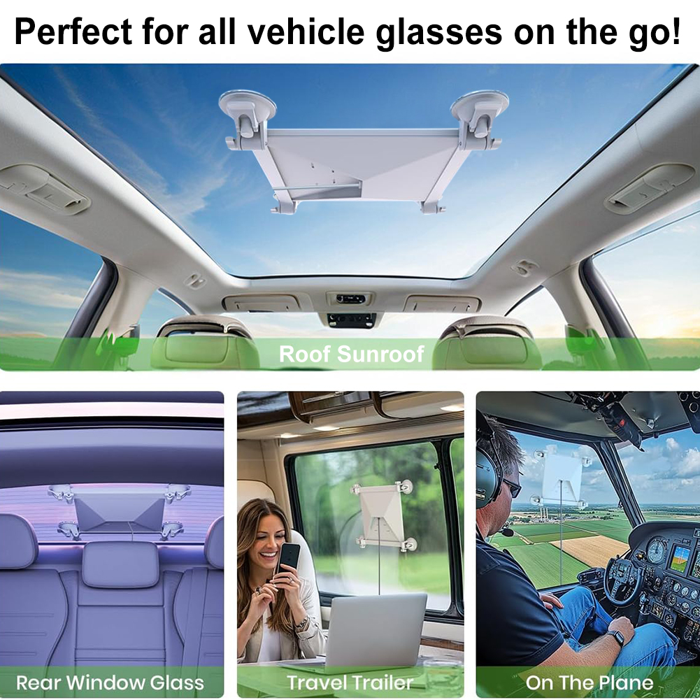 Para starlink mini ventosa de teto solar montagem do carro com 4 base de sucção estável suporte de ventosa do carro janela do carro suporte satélite