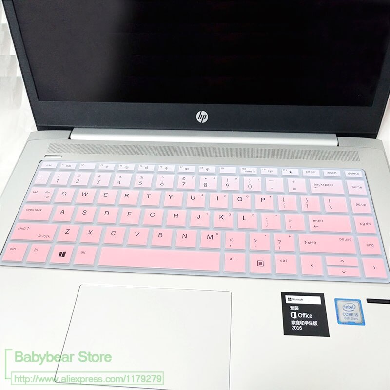 laptop Keyboard Cover Protector Skin for HP ProBook 440 G5 14" / ProBook x360 440 G1 / 440 G6 / 445 G6 / 640 G4 14 inch: fadepink