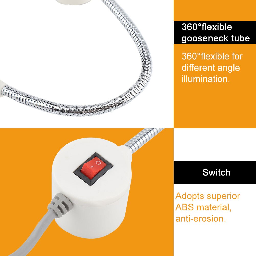 Naaimachine industriële verlichting led-lamp multifunctionele flexibele lamp magnetische naailamp voor werkbank draaibank boormachine